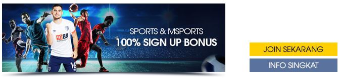 Promosi 100% welcome offer m88 sport msport gambar 1